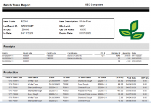 Batch traceability for SAP B1