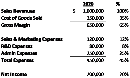 Profit and Loss Statement - Vertical analysis